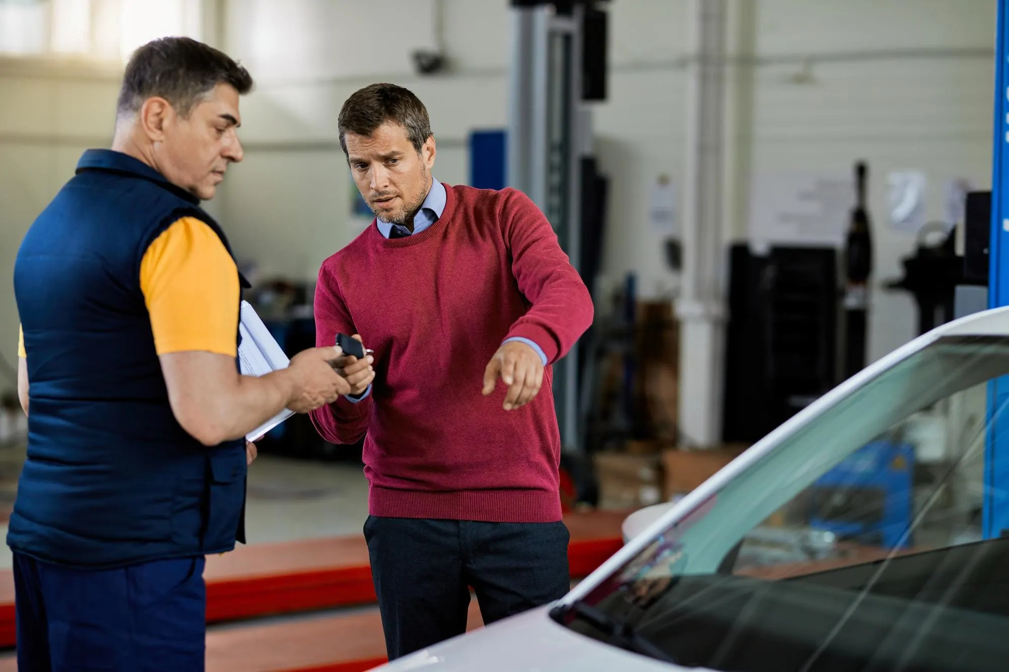 customer after auto glass repair at save on auto glass auburn hills, fenton, sterling heights mi