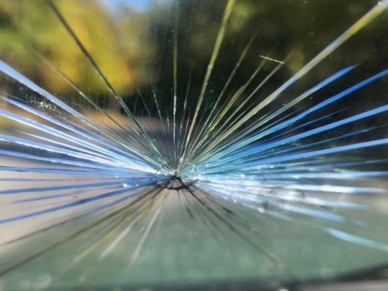 Shattered Windshield Close-Up