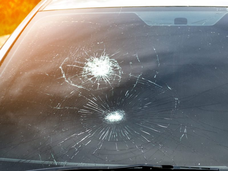 cracked car windshield